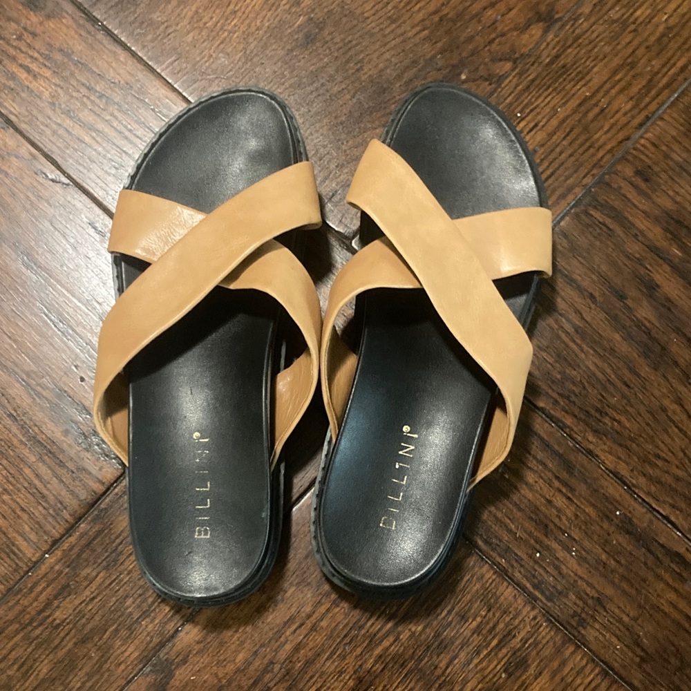 Billini Black and Tan Women's Sandals